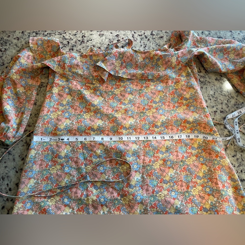 Women’s Madewell, silk floral print off shoulder dress size 8 - Picture 11 of 12